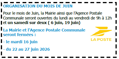 organisation du mois de juin